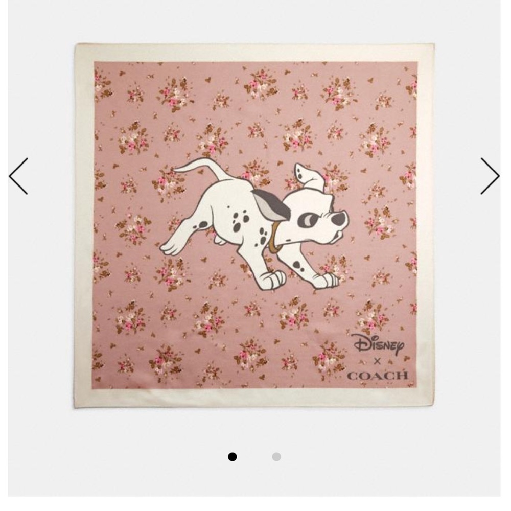 COACH🔥HP🔥Disney Dalmatian Silk Bandana